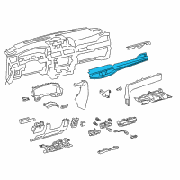 OEM 2021 Lexus LX570 Moulding Sub-Assy, Instrument Panel Diagram - 55043-60070-C0