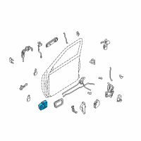 OEM 2000 Nissan Xterra Door Inside Handle Assembly, Passenger Side Diagram - 80670-3S500