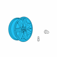 OEM 2009 Jeep Liberty Aluminum Wheel Diagram - 1CG34PAKAA