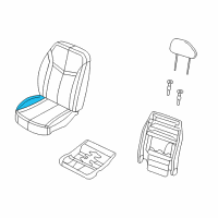 OEM 2012 Dodge Avenger Seat Cushion Foam Diagram - 68141335AA