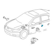 OEM 2009 Toyota Corolla Side Sensor Diagram - 89831-0W050