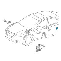 OEM 2012 Toyota Corolla Side Sensor Diagram - 89831-02120