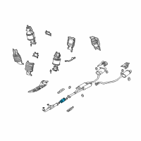 OEM 2009 Acura MDX Catalytic Converter Diagram - 18160-RYE-A00