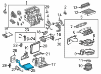 OEM Buick Encore GX Heater Core Diagram - 42677734