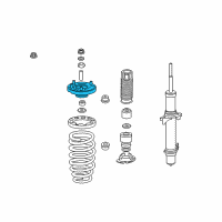 OEM 2013 Acura TL Base, Front Shock Absorber Mounting Diagram - 51675-TK4-A01