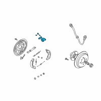 OEM 2000 Hyundai Sonata Cylinder Assembly-Wheel, RH Diagram - 58380-2H000