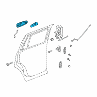 OEM 2009 Dodge Durango Handle-Exterior Door Diagram - 1EH601BMAA