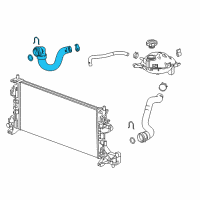 OEM 2019 Chevrolet Cruze Outlet Radiator Coolant Hose Assembly Diagram - 39057860