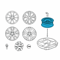 OEM 2020 Jeep Cherokee Steel Wheel 17 Inch Diagram - 4726429AA