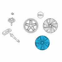 OEM 2018 Kia Niro Wheel Hub Cap Assembly Diagram - 52960G5120