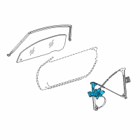 OEM 2008 Chrysler Crossfire Window Regulator Motor Diagram - 5097930AA