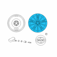 OEM 2018 Toyota 86 Wheel, Alloy Diagram - SU003-06811