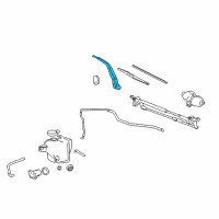 OEM 2010 Hummer H3T Wiper Arm Diagram - 10389561