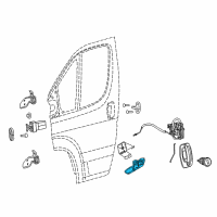 OEM 2016 Ram ProMaster 1500 Handle-Door Interior Diagram - 1ZA10JXWAE