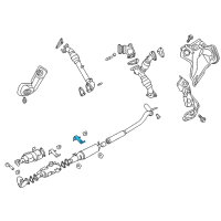 OEM 2019 Nissan Titan XD Bracket-Exhaust Mounting Diagram - 20734-EZ40B
