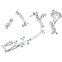 OEM 2017 Nissan Titan XD Mounting-Exhaust, Rubber Diagram - 20651-EZ40A