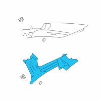 OEM 2006 Mercury Montego Quarter Trim Panel Diagram - 5G1Z-5452018-AAA