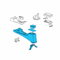 OEM 2006 Hummer H3 Console, Front Floor Diagram - 15832110