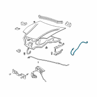 OEM Chevrolet Cavalier Cable, Hood Primary Latch Release Diagram - 22652156