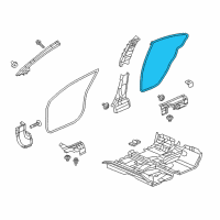 OEM 2015 Honda Civic Seal, RR. Door Opening Diagram - 72815-TR3-A01