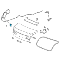 OEM 2016 Honda Accord Lock Assembly, Trunk Diagram - 74851-T2A-A01