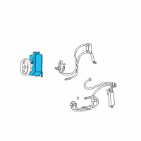 OEM 2011 Jeep Liberty Power Steering Pump Diagram - 52129328AC