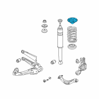 OEM 2013 Honda Civic Rubber, R. RR. Spring Mounting(Upper) Diagram - 52461-TR0-A50