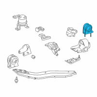 OEM 2000 Toyota RAV4 Rear Mount Diagram - 12371-74461
