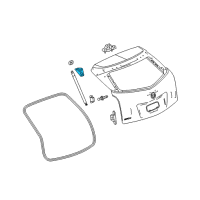 OEM 2011 Cadillac SRX Lift Cylinder Upper Bracket Diagram - 20904599