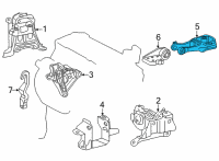 OEM Toyota Corolla Cross Rear Mount Diagram - 12363-F2060