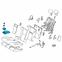 OEM 2015 Lexus NX300h Rear Seat Armrest Assembly, Center Diagram - 72830-78030-A3