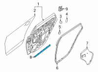 OEM 2020 Nissan Sentra Seal-Rear Door Partition, LH Diagram - 82839-6LE0A