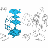 OEM Infiniti Q70 Cushion Assembly - Front Seat Diagram - 87350-1MY0B