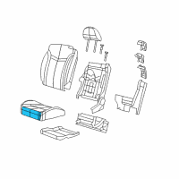 OEM 2010 Chrysler Sebring Seat Cushion Foam Diagram - 68024898AA