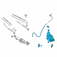 OEM 2016 Kia K900 Washer Reservoir & Pump Assembly Diagram - 986103T000