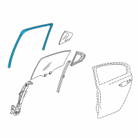 OEM 2013 Acura TSX Channel, Right Rear Door Run Diagram - 72735-TL0-G01