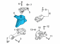 OEM Hyundai Santa Cruz BRACKET ASSY-ENGINE MTG Diagram - 21810-K5300