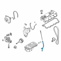 OEM 2001 Hyundai Accent Oil Level Gauge Guide Diagram - 26612-22601