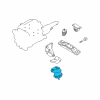 OEM 2003 Nissan 350Z Engine Mounting Insulator, Front Diagram - 11220-CD001