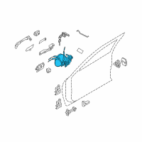 OEM 2006 Infiniti M45 Front Door Lock & Remote Control Assembly, Left Diagram - 80501-EH100