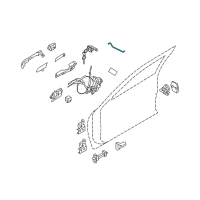 OEM 2009 Infiniti M35 Rod-Key Lock, L Diagram - 80515-EH100