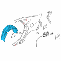 OEM 2016 Lincoln MKZ Wheelhouse Liner Diagram - DP5Z-58278B51-A