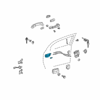 OEM 2003 Toyota Matrix Handle, Inside Diagram - 69206-02090-B0