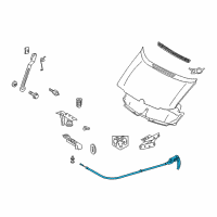 OEM 2004 Dodge Sprinter 3500 Cable-Hood Release Diagram - 5104405AA