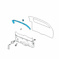 OEM 2004 GMC Envoy Molding Asm-Lift Gate Window Garnish *Pewter Diagram - 15198162