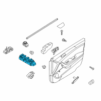 OEM 2018 Hyundai Sonata Power Window Main Switch Assembly Diagram - 93570-E6200