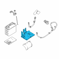 OEM Nissan Bracket Assembly-Battery Mounting Diagram - 64860-5SA1A