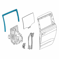 OEM 2017 Chrysler Pacifica Glass Run-Sliding Door Glass Diagram - 68188742AD