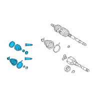 OEM 2003 Toyota Prius Outer CV Joint Boot Diagram - 04428-12250