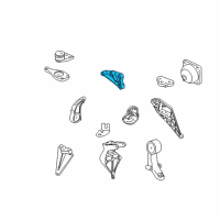 OEM Saturn L300 Reinforcement, Trans Mount Bracket Diagram - 90578234